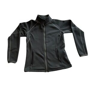 LL Bean Womens Full Zip‎ Jacket Black M Reg Lightweight Outdoor Casual